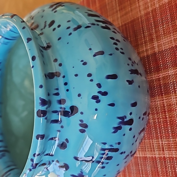 Ceramic pottery planter blue - Picture 6 of 6